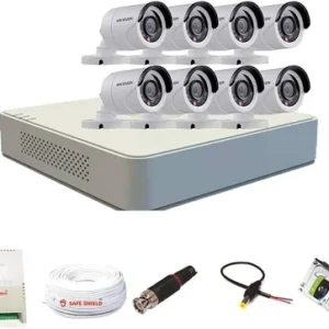Full HD Channel DVR and Bullet CCTV Camera with Power Supply Surveillance Kit Price
