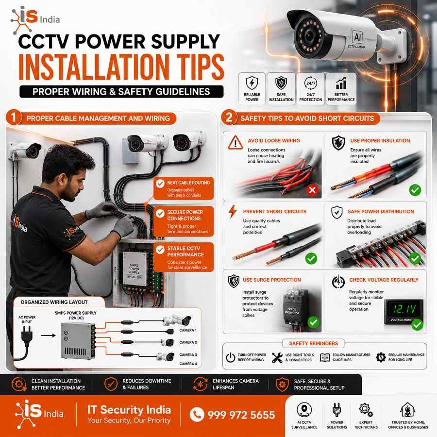 Best CCTV Power Supply Guide – Types, Uses & Installation Tips 3 CCTV Power Supply Installation Tips