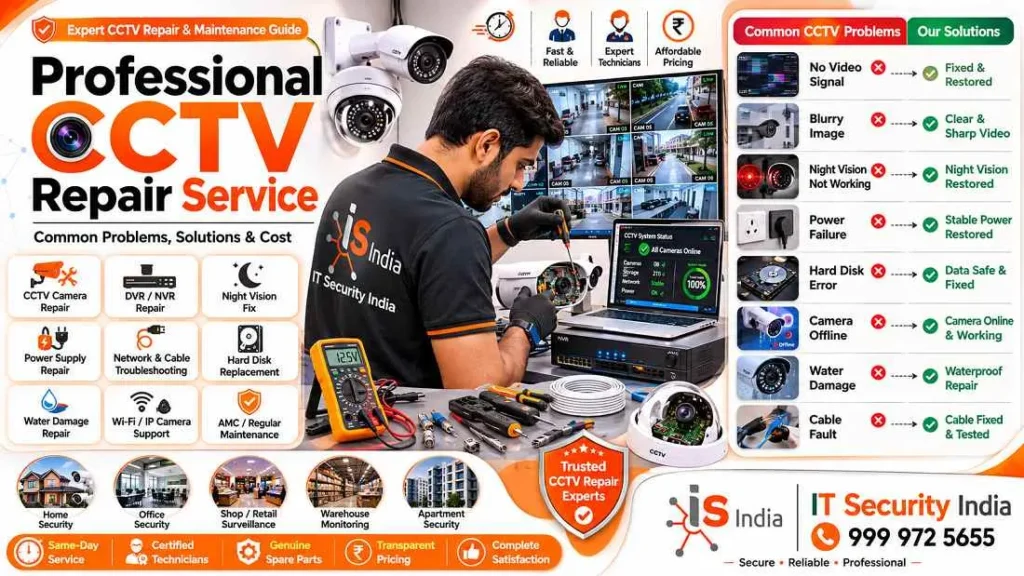 Professional CCTV Repair Service | Common Problems, Solutions & Cost